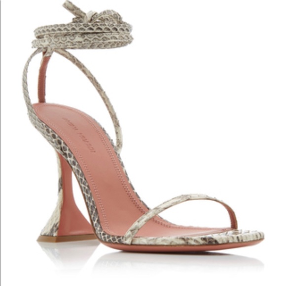 Amina Muaddi Vita Sandal wrap nSnakeskin sz 38 - Picture 5 of 8